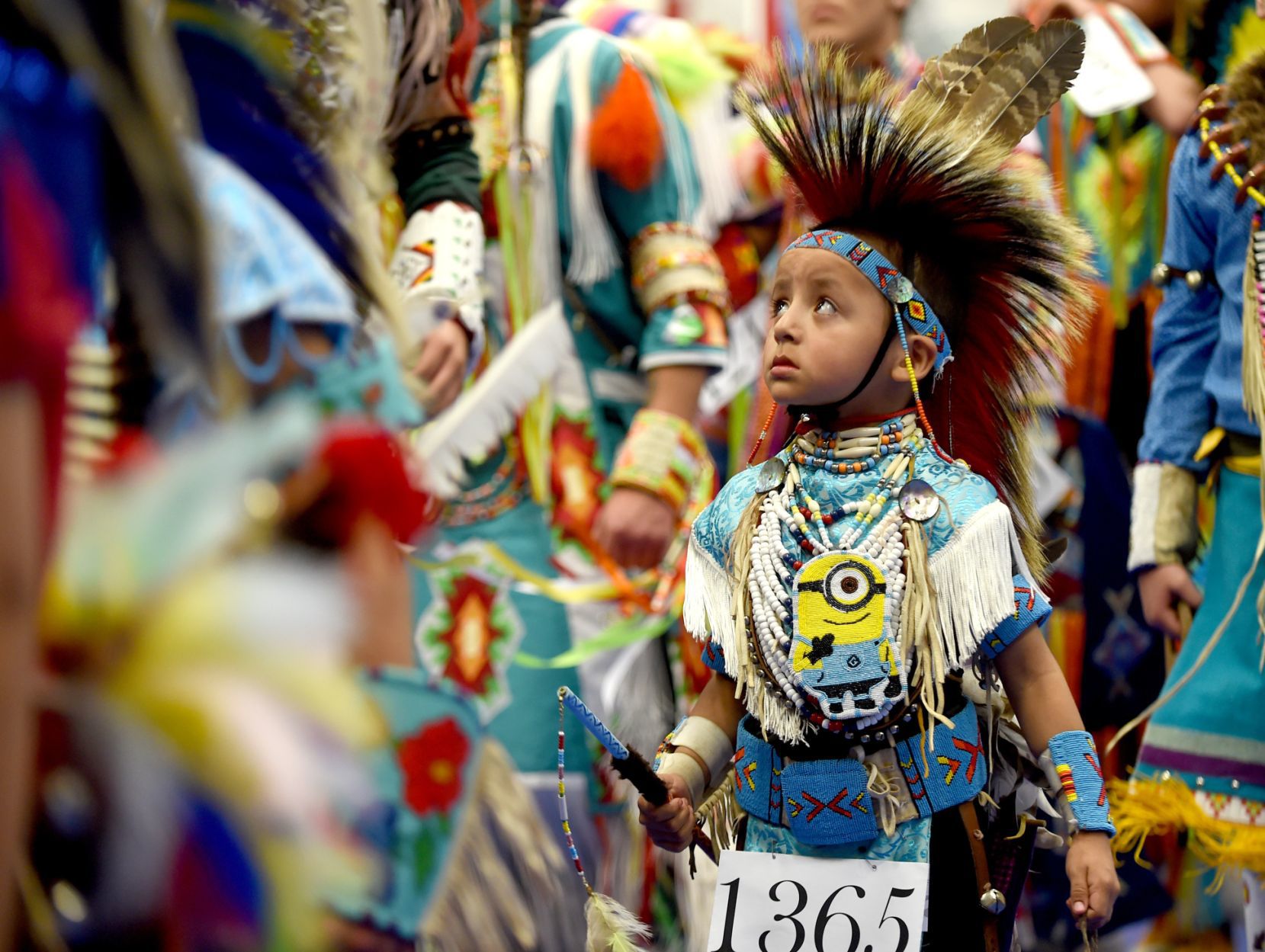 Marching in the grand entry